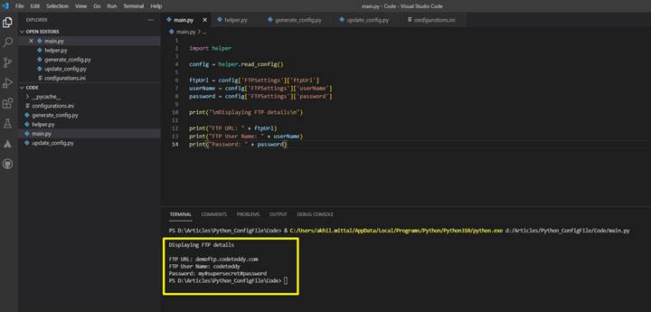 Configuration Files in Python